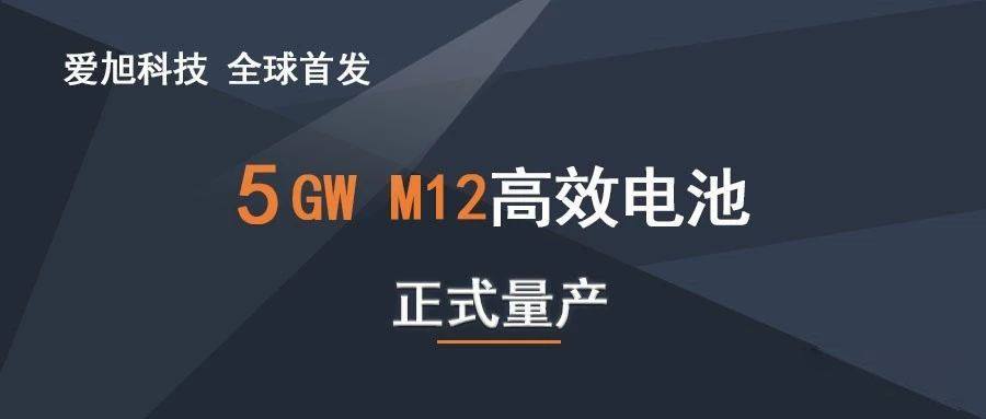 全球首發(fā) 石金客戶愛旭科技5GW210高效電池正式量產